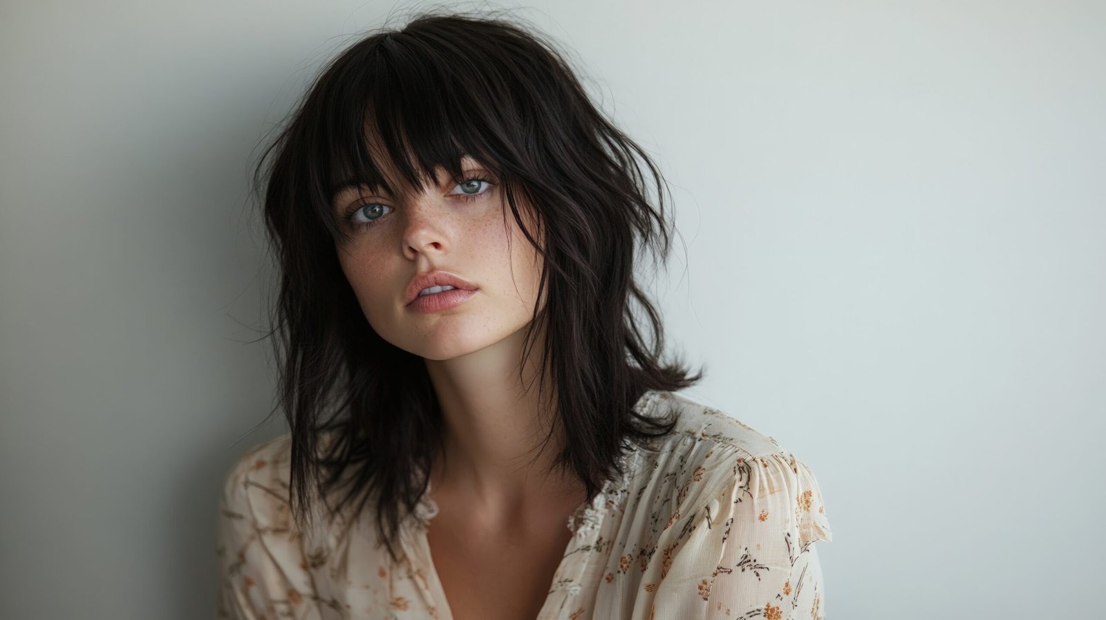Shag moderne 2026 : dégradé souple, frange légère et texture wavy naturelle